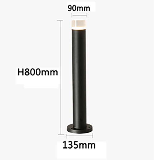 12W LED Bollard Light Coversof12W Bollard Light Post Size