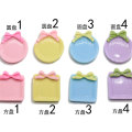 Kawaii Bow Plate Flatback เรซิ่น Cabochons สำหรับโบว์ผมศูนย์ DIY Scrapbooking Decor