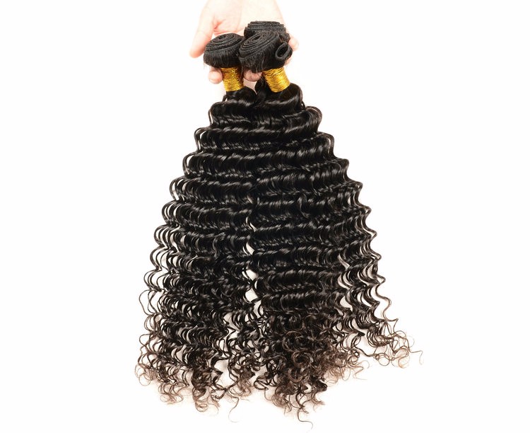 Unprocessed virgin Human Hair Deep Wave Indian curly Remy Hair Weave extensions