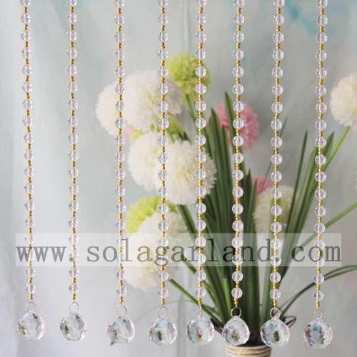 Acrylic Crystal Faceted Beads Wall Hanging Curtain