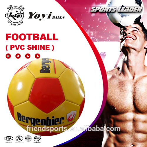 size 5 machine stitched PVC 1.8mm leather football for EURO market