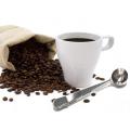 Cucchiaio da tè in acciaio inox e caffè