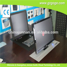 Junnan double motors low voice lcd monitor lift system