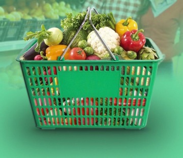 Plastic Shopping Handle Basket PE Shopping Basket Small Shopping Basket