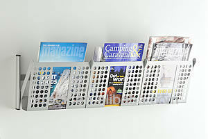 Metal magazine wall letter holder