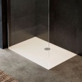 Shallow Shower Pan CE Rectangle Glossy White ABS Shower Tray