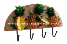 Resin Pineapple Shape Cloth Hook, Fruit Shape Wall Hanging Hook