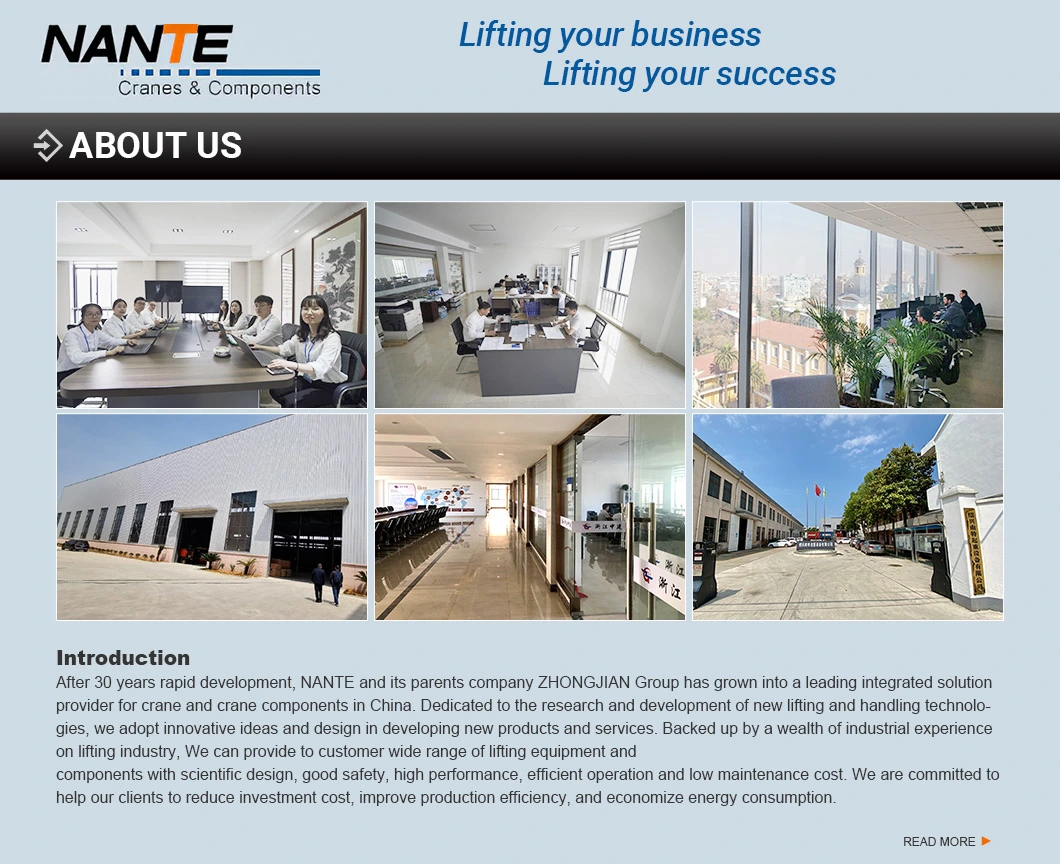 CE Approved Nante High Quality Overhead Crane Reeling System