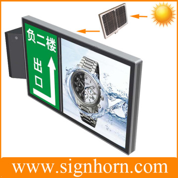 green energy solar power double sided IP65 advertising double sided outdoor led open sign