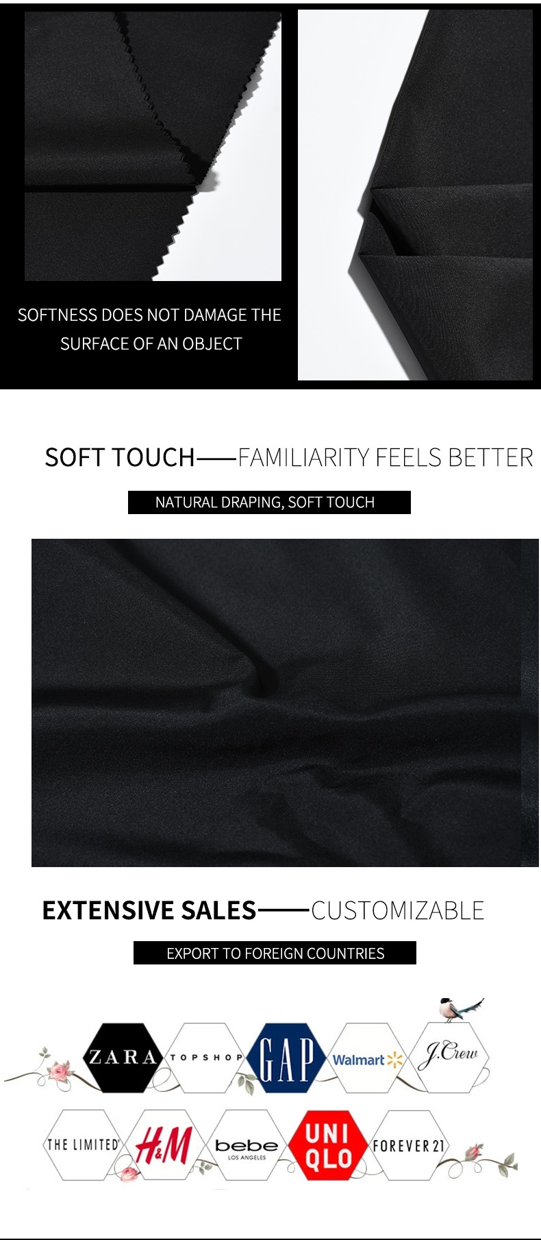 320T Semi-glossy Huayao Crepe Fabric
