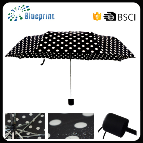 Light Weight Portable Traditional Type Manual Open 3Folded Umbrella