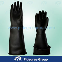 Black High Risk Gloves Beaded Cuff For Heavy Duty Industrial