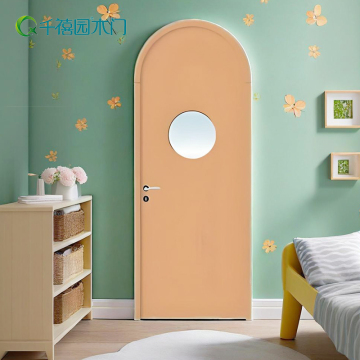 Children's curved French arched wooden door