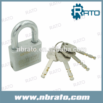 8mm top security block brass safety padlock