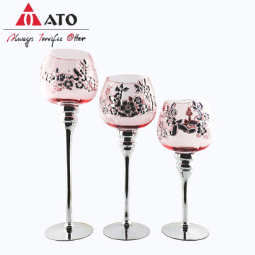 Plum blossom Glass Candle Holder Candle Holder