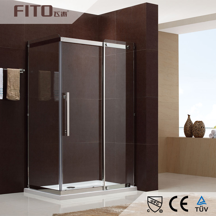 Simple Design Style Rectangle Single Door Sliding Acrylic Aluminium Alloy Glass Shower Room