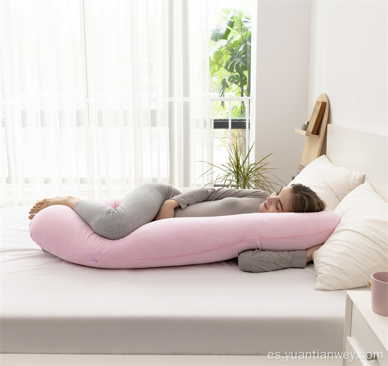 Almohada de cuerpo de embarazo de maternidad en forma de U en forma de U