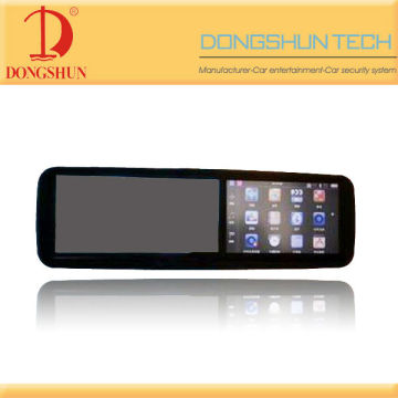 5 inch Car rearview mirror monitor with GPS navigation ,bluetooth,DVR and 2.4G signal receiver