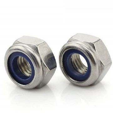 HEX NYLON NUT M8 ZINC PLATED