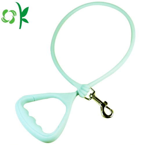 Collar de silicona para mascotas de entrenamiento de perros con cuerda