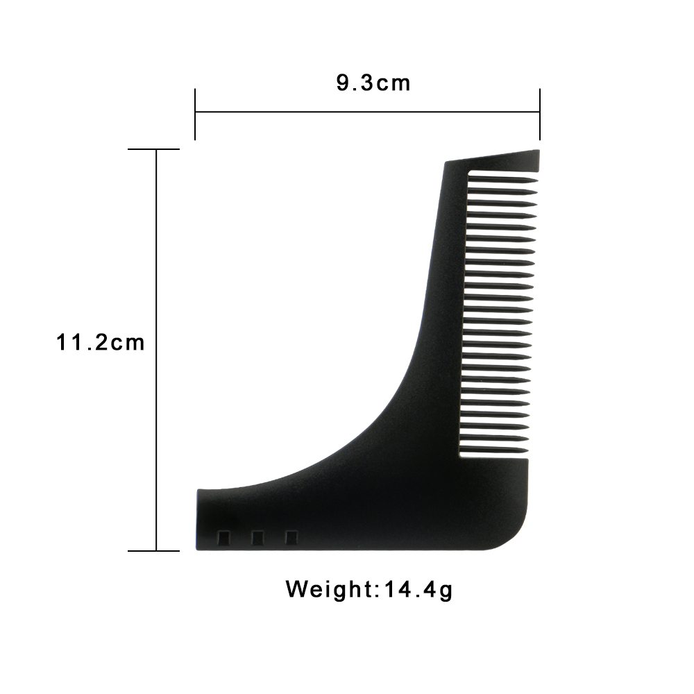 Custom logo Mustache Shaping Comb  L-typed Beard Shaped Comb