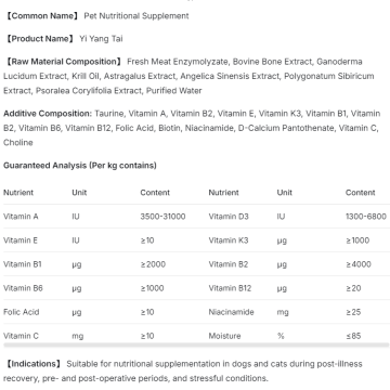 Tonic for Debilitated Pets