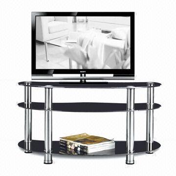 Tempered Glass and Aluminum Alloy TV Stand