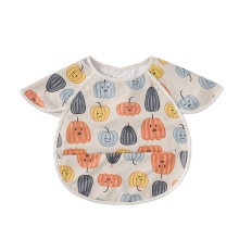Washable Waterproof Baby Bibs for Newborns: Short Sleeve Feeding Bibs