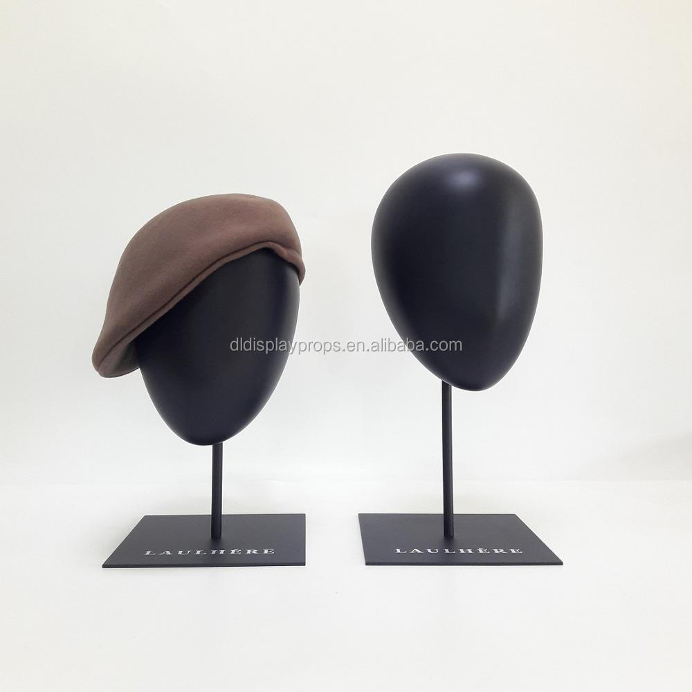 DL780 Fashion customized head mannequin for hat ,wigs head mannequin with logo customized metal base
