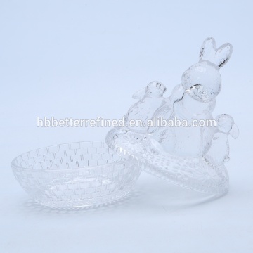 Großhandel Glas Hase Candy Dish/Candy Jar