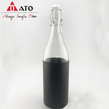 Glass Bottle With Buckle Lid