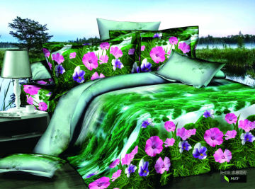 Reactive printing Floral Bedding set, 3D Flower Comforter Set
