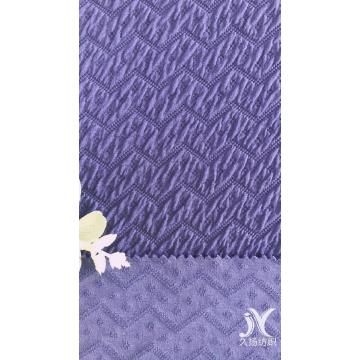 Jacquard de tricô azul marinho com listras onduladas