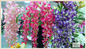 High quality artificial Decorative 3 heads dancing flower