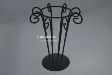 garden matt blac wire garden flower holder with base