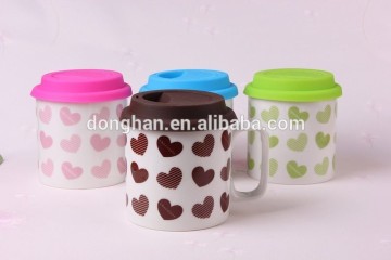 high quality wholesale porcelain travel coffee mug with lids