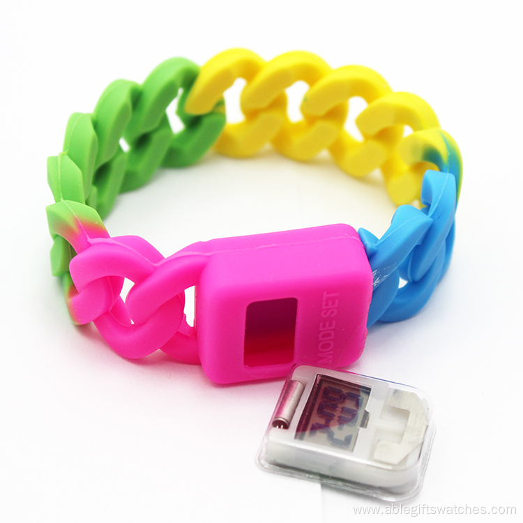 Silicone ​Twist Bracelet Digital Wrist Watch