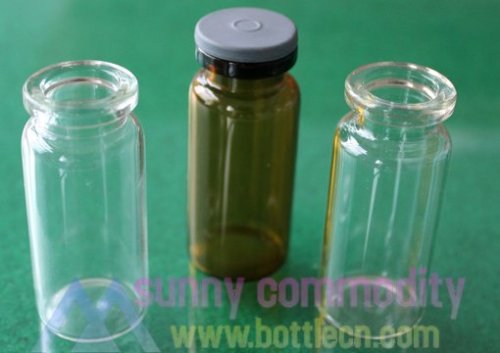 brown clear crimper neck tubing glass vials