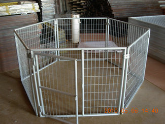 10x10x6 foot classic galvanized outdoor dog kennel