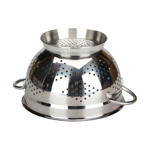 Colander De Aço Inoxidável Com Punho Forte