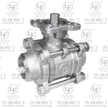 3PC Butt Weld Ball Valve CE Certified with Mounting Pad