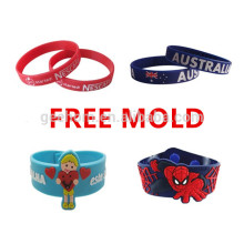 2016 promotional silicone wristband cheap custom rubber bracelet