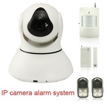 indoor wireless network ptz ip camera with remote control pir detector alarm