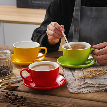 Ceramic Coffee Cup and Dish Set 300ml