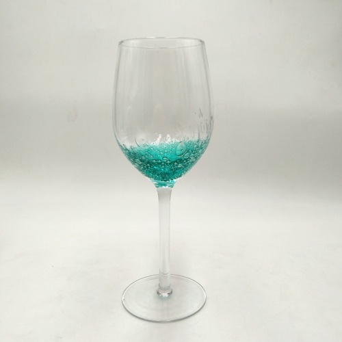 hochwertiges kelchloses Weinglas mit Blase