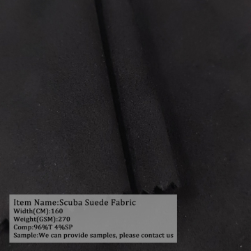 Wholesale Fashion Polyester Knitted Scuba Suede Fabric Jackets and Skirts