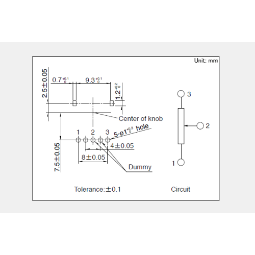 Potencjometr obrotowy serii RK10J