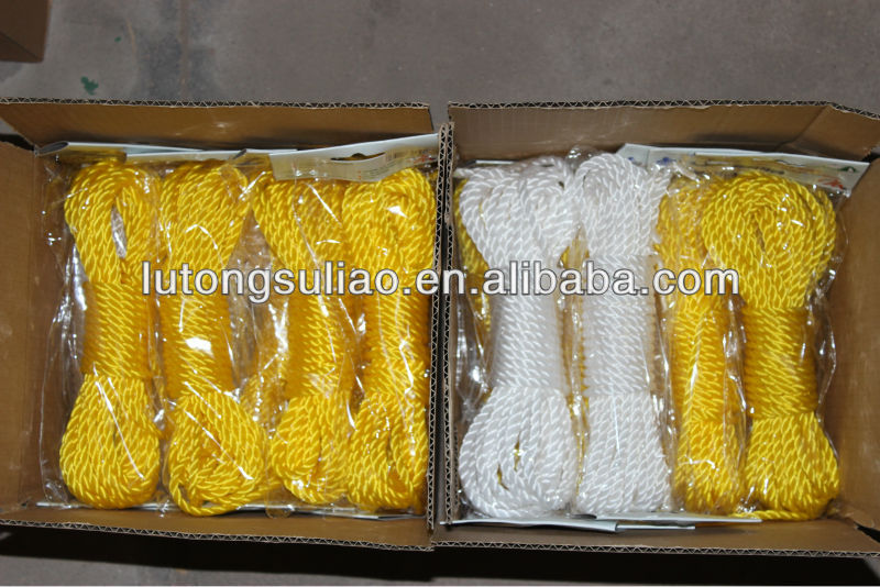 6mm 3 strands twisted polyethylene rope