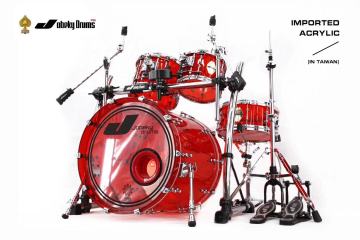 Red Acrylic Drum Set