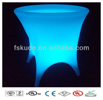 Plastic mini size illuminous led light up bar table cooler